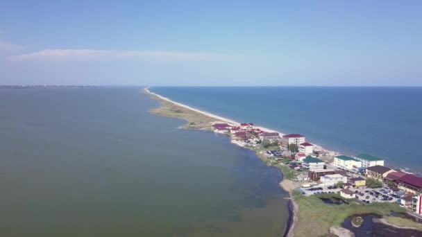Curortnoe Morze Pluć Resort Obwodzie Odessa Ukrainie Widok Powietrza Plażę — Wideo stockowe