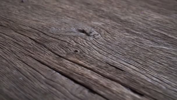 Superficie Fondo Textura Madera Marrón Con Patrón Natural Antiguo Cerca — Vídeo de stock