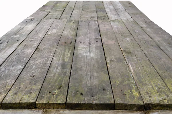 Prázdná Dřevěná Deska Stolu Staré Dřevěné Pozadí — Stock fotografie