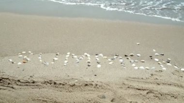 Yaz, kumlara yazıldı. Yaz, kumlu bir sahilde deniz kabuklarıyla yazıldı..