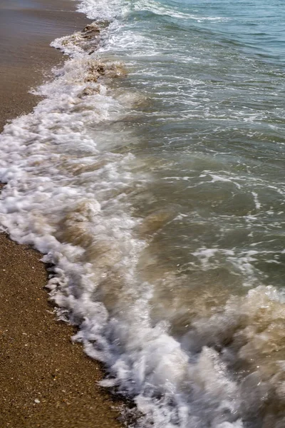Sanfte Welle Des Meeres Sandstrand — Stockfoto