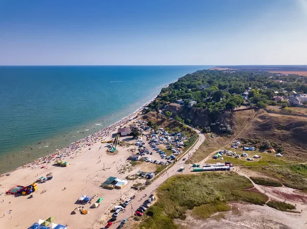 Curortnoe Sea Spit Resort Odessa Region Ukraine Aerial View Beach — Stock Photo, Image