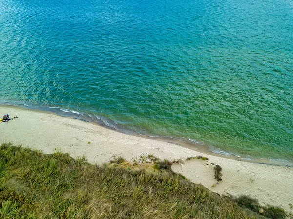 Dalgalı Kumsal Denizin Havadan Görünüşü — Stok fotoğraf