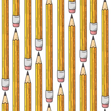 Seamless modeli. Beyaz zemin üzerine kalem.