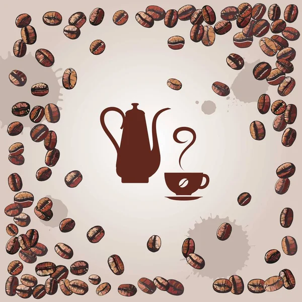 Coffee background, vector illustration — Stock Vector