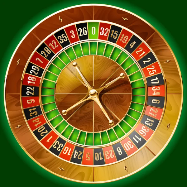 Ayrıntılı casino rulet tekerlek vektör çizim — Stok Vektör