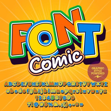 Güneşli vektör alfabe seti. Metin yazı tipi çizgi ile yazı tipi. Grafik stili içerir