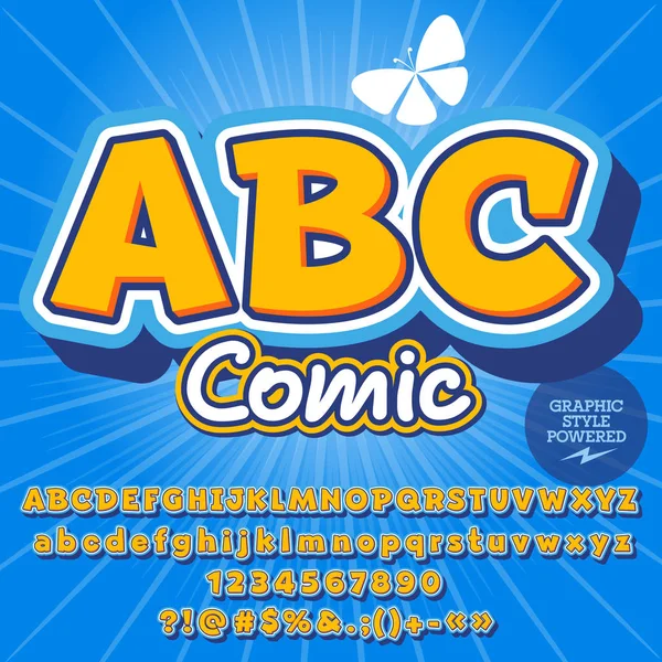 现代向量字母集。用 Abc 漫画文本的字体。包含图形样式. — 图库矢量图片