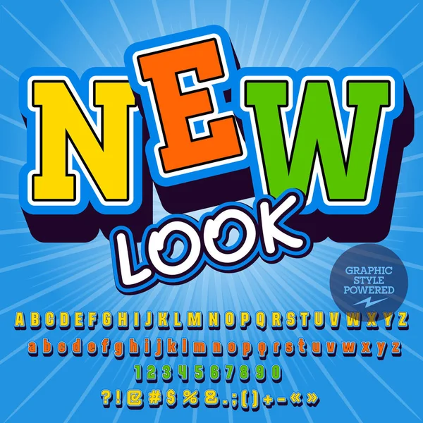 Vektör yaratıcı alfabe. Grafik stili içerir. Yazı tipi metin yeni bir görünüm ile.