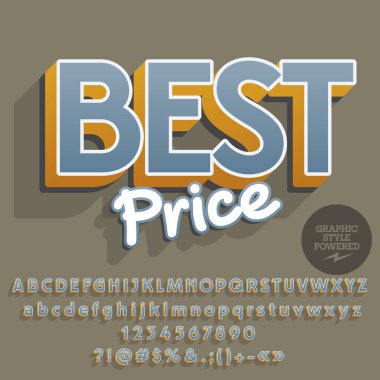 Zarif vektör alfabe seti. Yazı tipi metin en iyi fiyat ile. Grafik stili içerir.