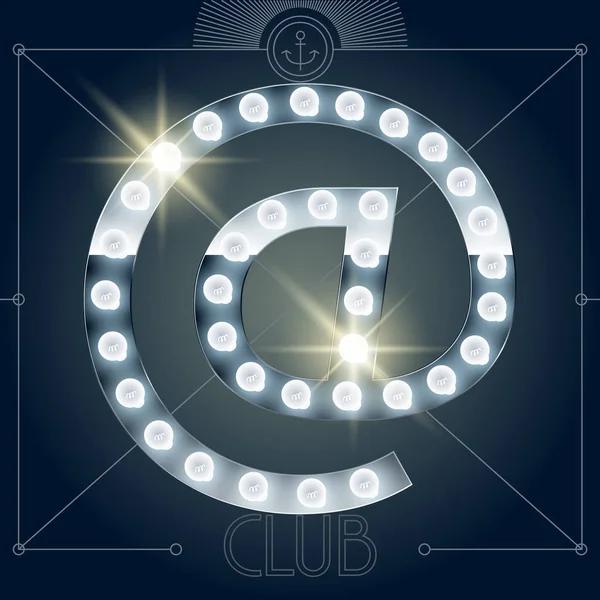 Fütüristik vektör lamba alfabesine parlak ayna arka plan. Sembol 3