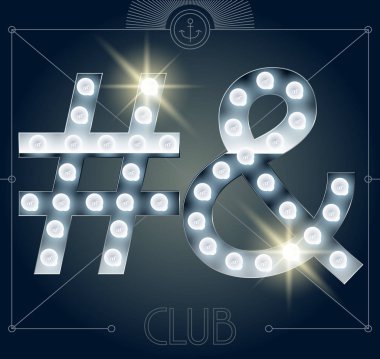 Fütüristik vektör lamba alfabesine parlak ayna arka plan. Sembol 1