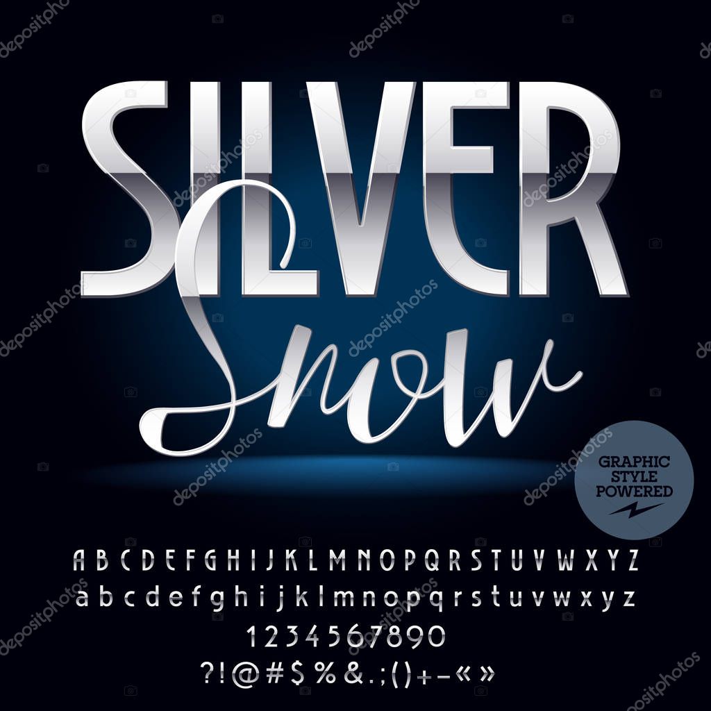 Vector bright banner and alphabet for Business