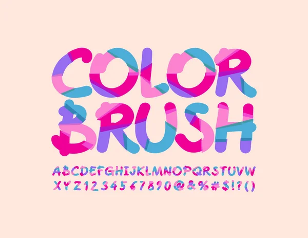 Vector Artistic Design Banner Color Brush Bright Sliced Font Beautiful — Stock Vector