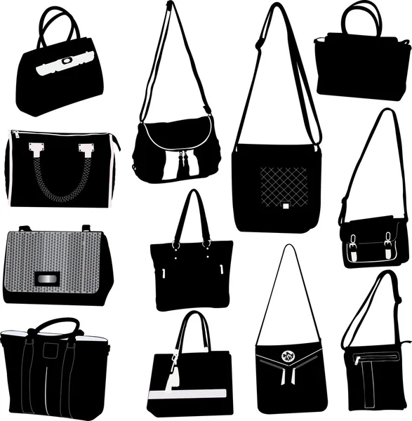 Collection bags Illustration vector set — Stock Vector