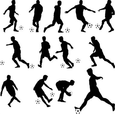 Futbol oyuncu toplama - vektör