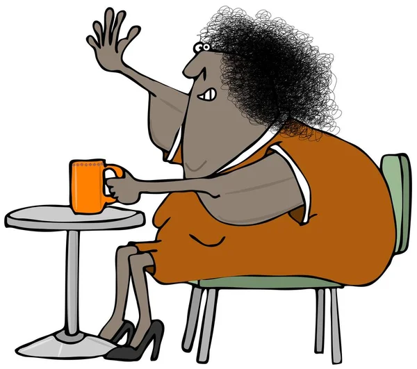 Zwarte vrouw met saggy armen — Stockfoto
