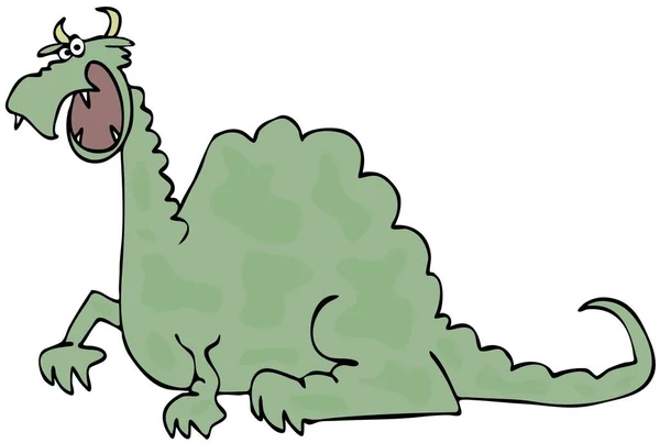 Strakaté zelený drak — Stock fotografie