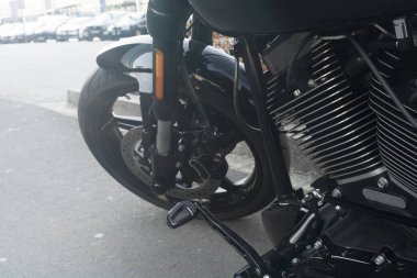 Motosiklet, tekerlek, disk frenleri yakın plan