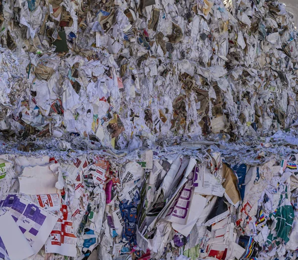 Papier Pour Traitement Papier Recyclé Recyclables Usine Traitement Close — Photo