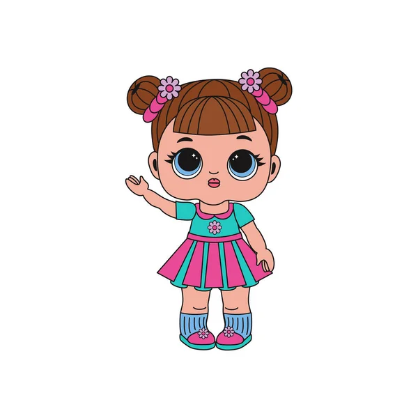 Cute Lol Doll Coloring Book Kids Color Vector Illustration Design Royalty Free Stock Vectors