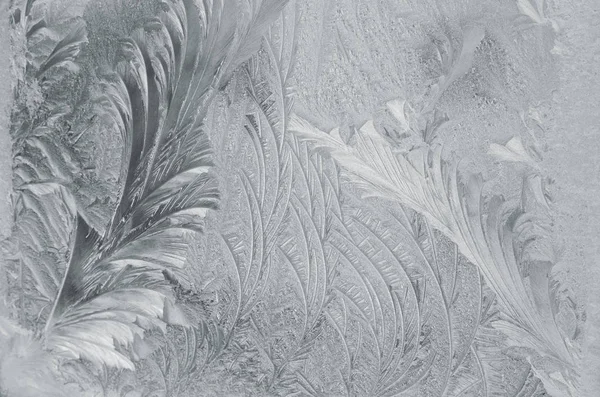 冬のガラスの氷のパターン ロイヤリティフリーのストック画像