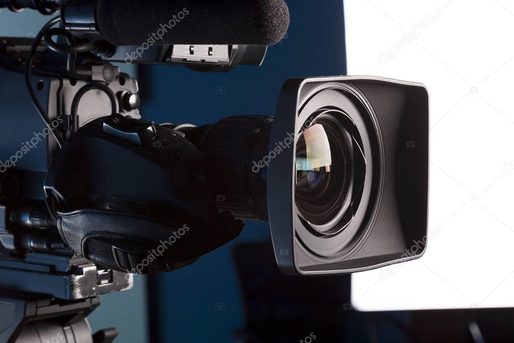 Film camera in the studio
