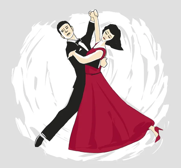 Dancing man and woman