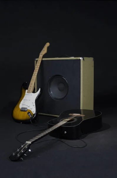 Guitarra Basada Amplificador — Foto de Stock