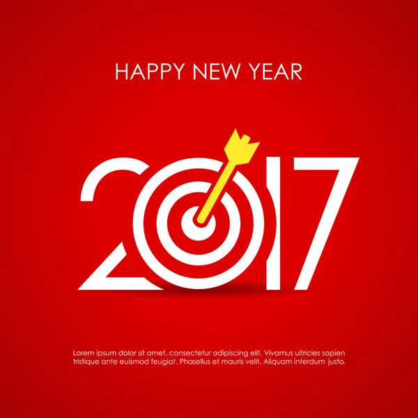 새 해 복 많이 받으세요 2017 벡터 카드 — 스톡 벡터