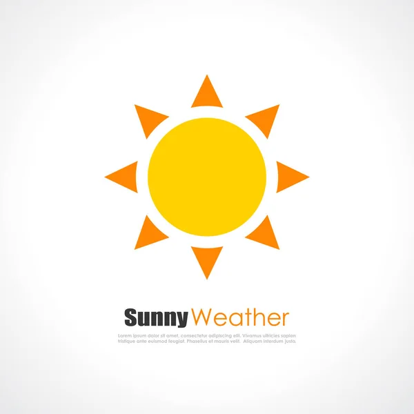 Logo sol amarillo — Vector de stock