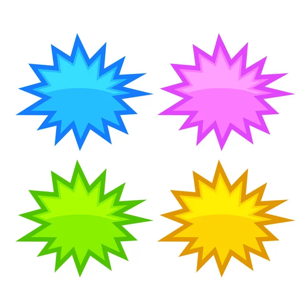 Bursting discurso burbujas estrella conjunto — Vector de stock