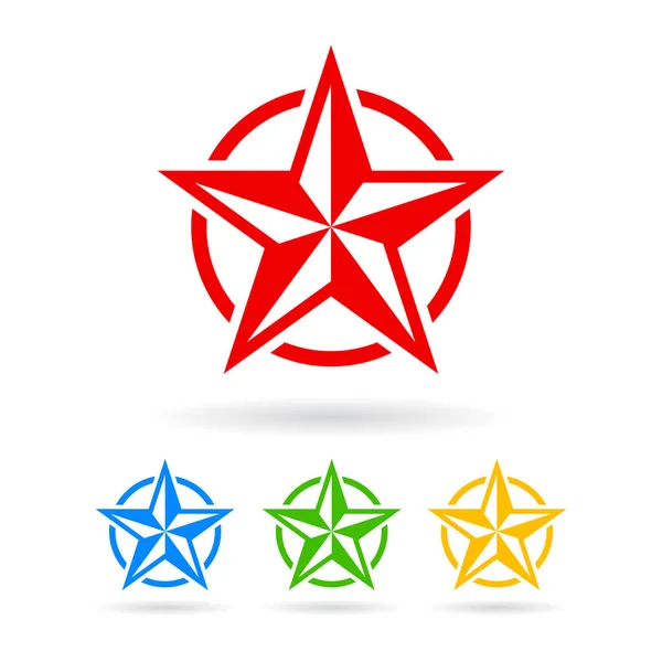 Emblema astratto dell'icona della stella — Vettoriale Stock