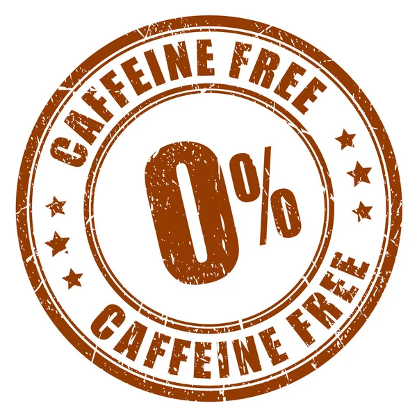 Caffeine free rubber stamp — Stock Vector