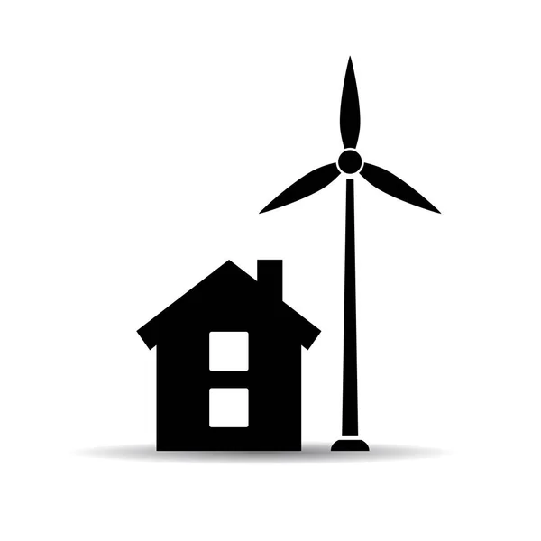 Ikon för vindkraftverk — Stock vektor
