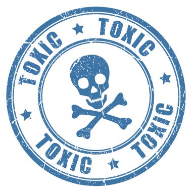 Toksik tehlike grunge damgası