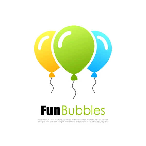 Kleurrijke leuke ballon abstracte logo — Stockvector