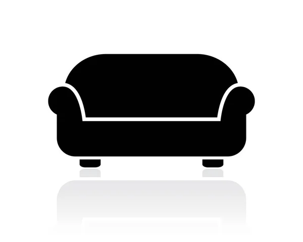 Divano icona vettoriale divano — Vettoriale Stock