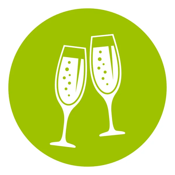 Şampanya kutlama vektör simgesi — Stok Vektör