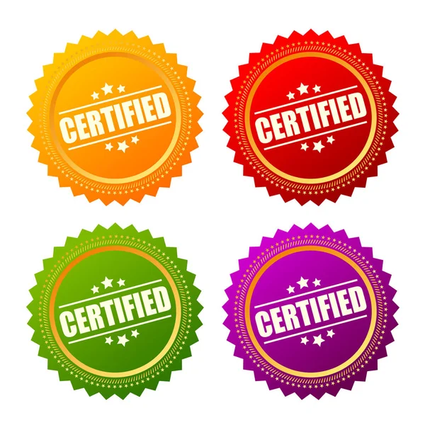 Gecertificeerde business sterren web pictogram — Stockvector