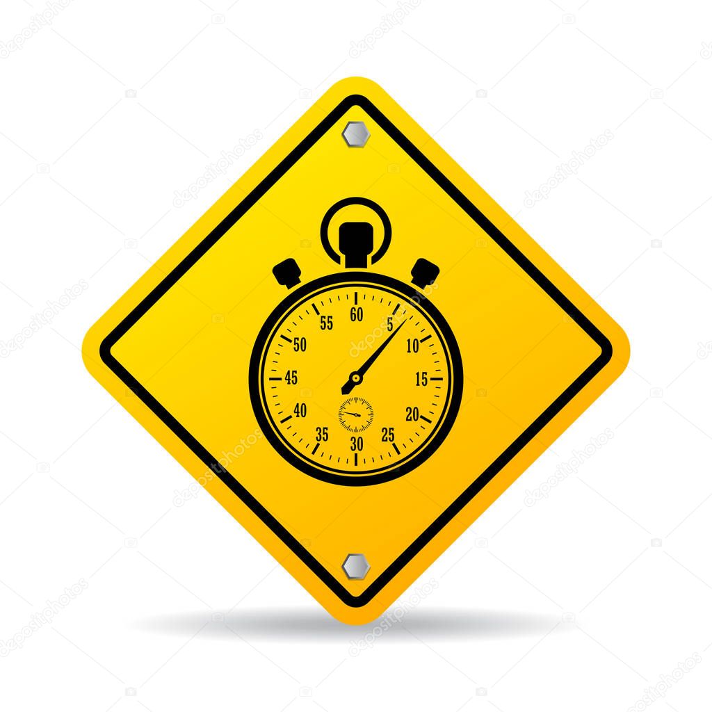 Stop watch time vector symbol vector illustration isolated on white background