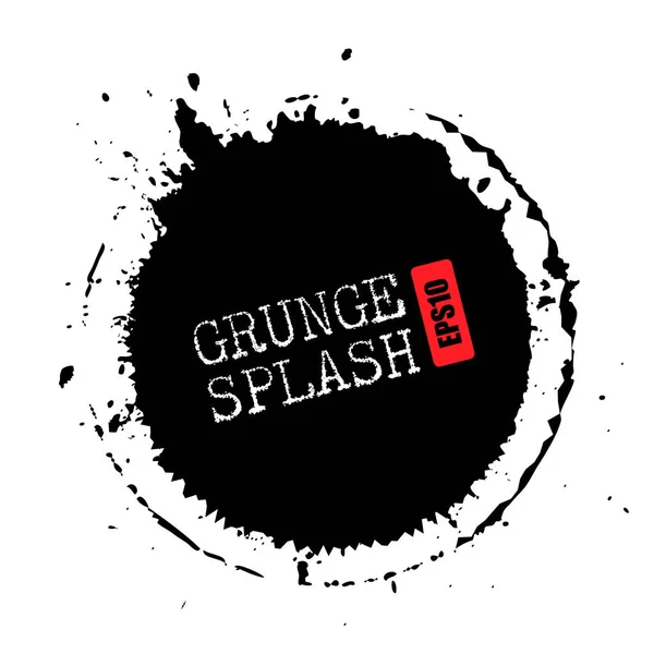 Grunge splash círculo vetor ilustração —  Vetores de Stock