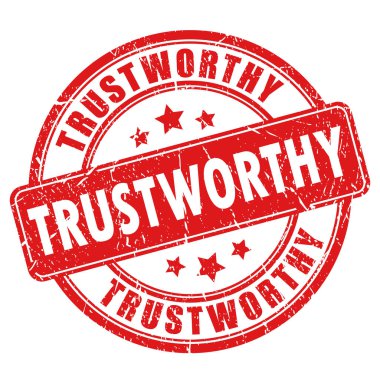 Trustworthy rubber stamp clipart