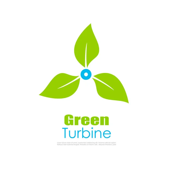 Grön energi konceptuella logotyp — Stock vektor