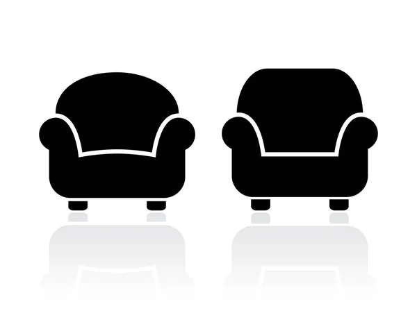 Set für Sessel-Ikone — Stockvektor