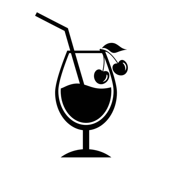 Körsbär cocktail ikonen — Stock vektor
