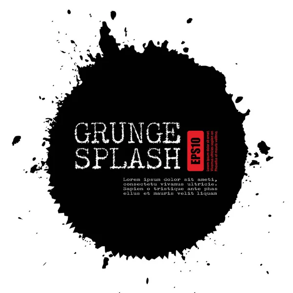 Grunge forme de tache éclaboussure d'encre — Image vectorielle