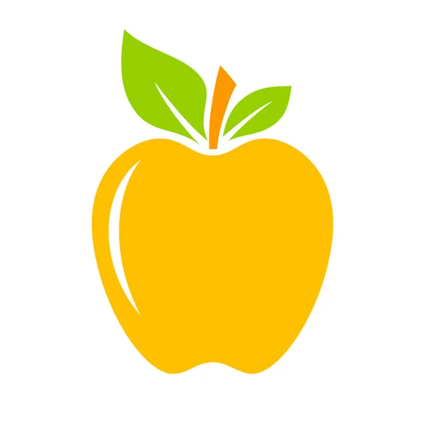 Sarı elma simgesi — Stok Vektör