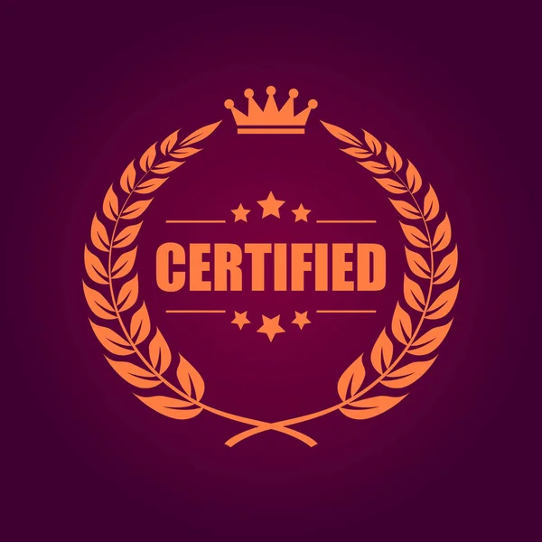 Emblema de negocio del producto certificado — Archivo Imágenes Vectoriales