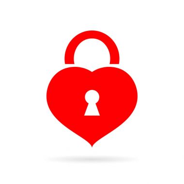 Kalp şekilli kilit simgesi